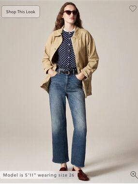 J. Crew Women’s Curvy Slim Wide-Leg High Rise Semi Stretch Jeans Size 31